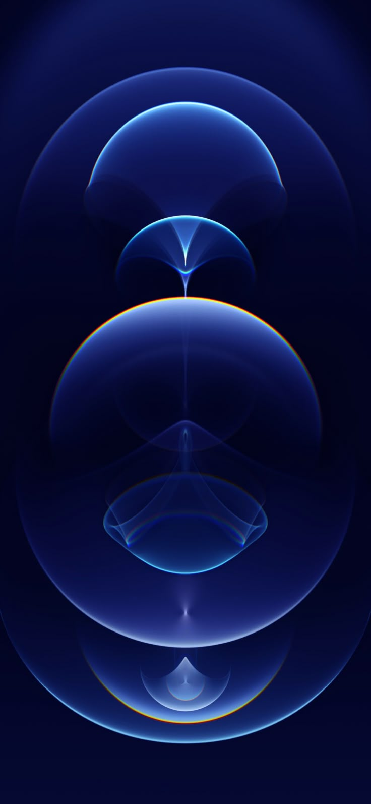 an abstract blue background with three circles