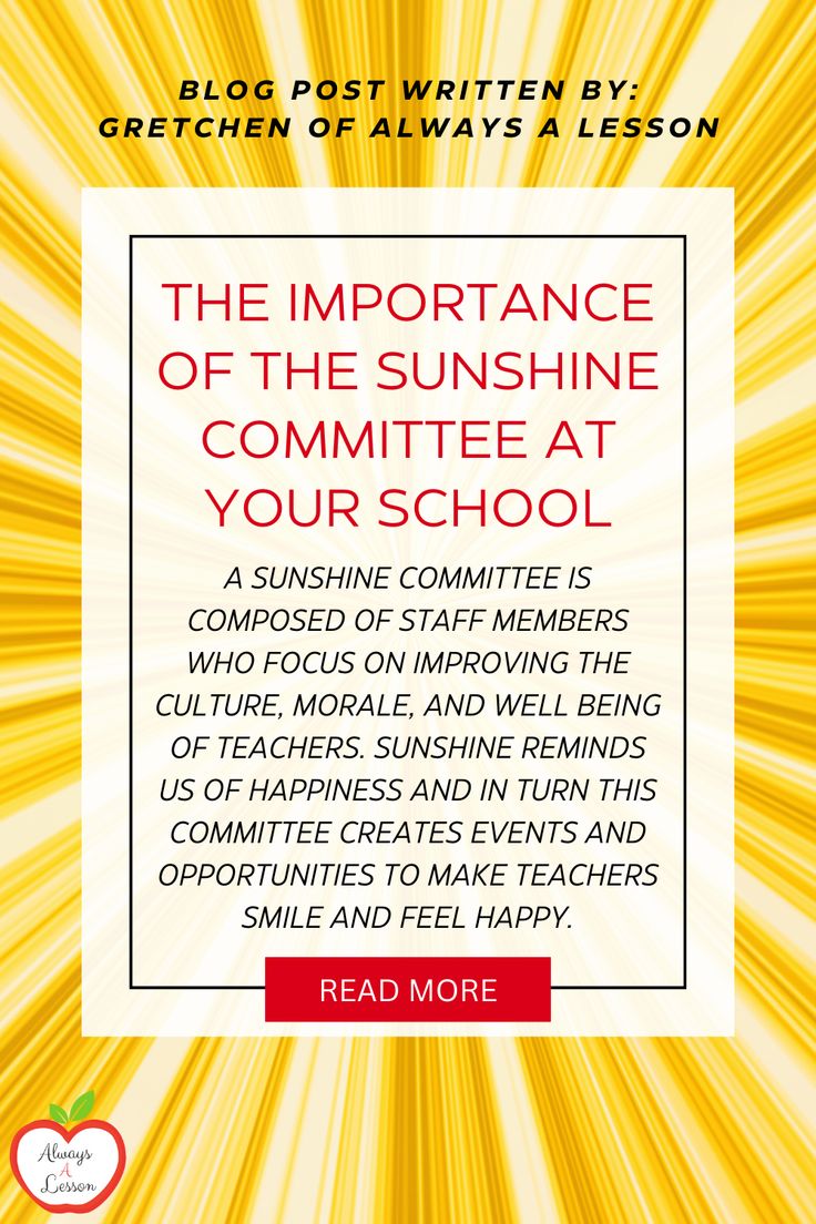 the book cover for the importance of the sunshine at your school