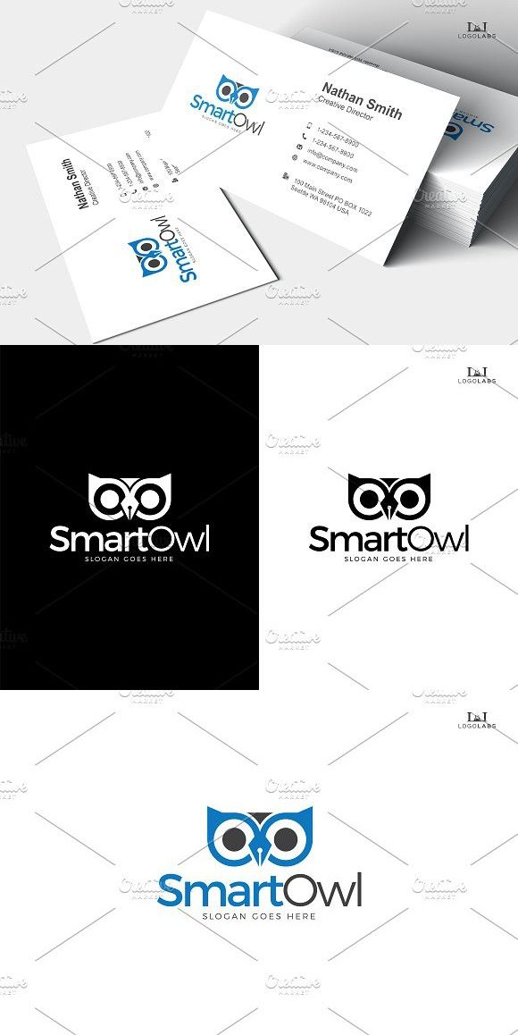 Smart Owl Logo Company Logo Design Media Logo Website Logo