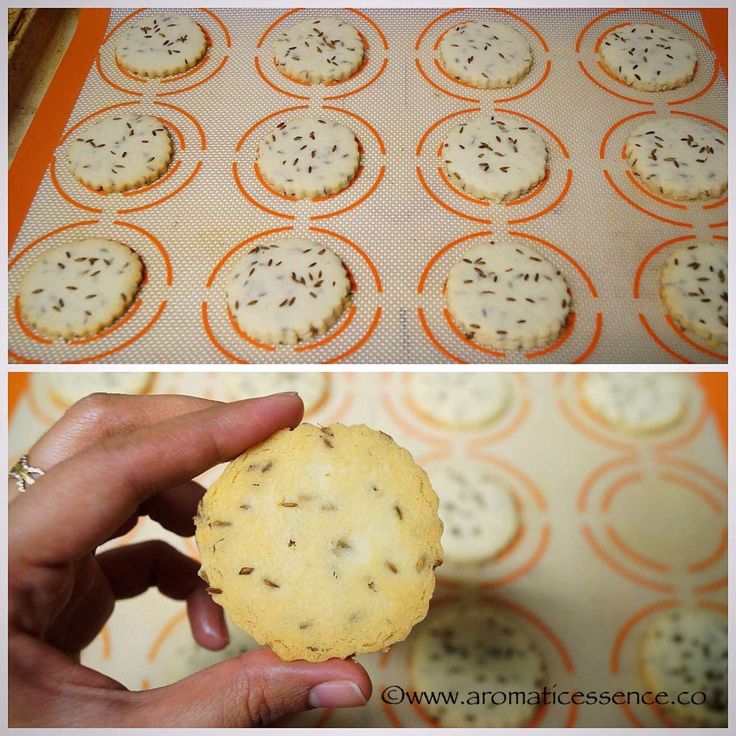 there are two pictures of cookies being made