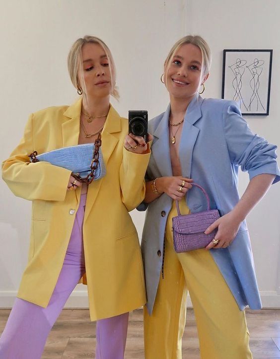 #easter #outfits Mode Pastel, Color Blocking Outfits, Pastel Outfit, Pastel Fashion, Colourful Outfits, Mode Inspiration, Office Outfits, Outfits Casuales, Primavera Estate