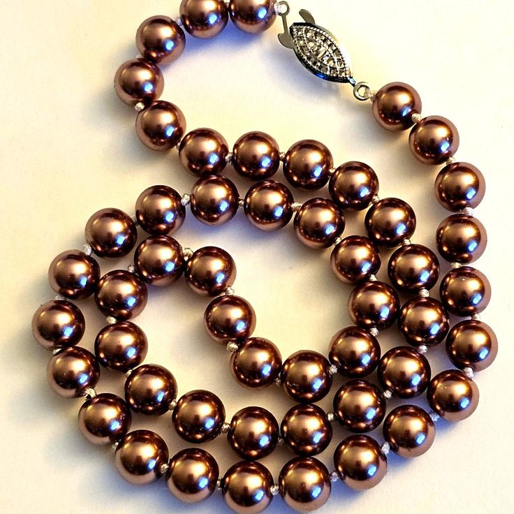 This Is A Beautiful High Luster Rich Chocolate Colored Faux Glass Pearl Necklace. The Beads Are Small And Delicate Yet Stunning. These Are Nwot (New Without Tags). Elegant Brown Round Beaded Necklaces, Elegant Brown Round Beaded Necklace, Formal Silver Beaded Necklaces, Elegant Brown Necklace With Lobster Clasp, Adjustable Silver Beaded Necklace For Formal Occasions, Adjustable Silver Beaded Necklace For Formal Events, Formal Adjustable Silver Beaded Necklaces, Formal Adjustable Silver Beaded Necklace, Elegant Brown Jewelry With Silver Beads