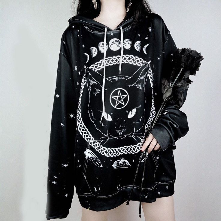 Moda Ulzzang, Pakaian Hipster, Dyeing Fabric, Womens Sweatshirts Hoods, Hipster Outfits, Gothic Outfits, Goth Outfits, Clothes Shop, Harajuku Fashion