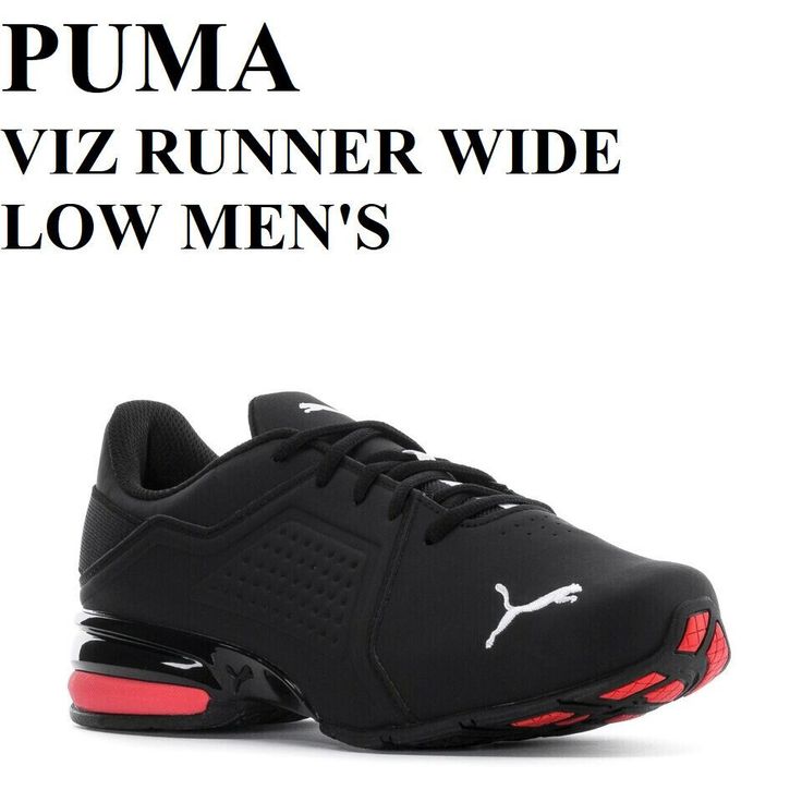 Find Puma Viz Runner Wide Low Lace-up Sports Sneakers Men Shoes Black Size 11.5 on eBay in the category Clothing, Shoes & Accessories>Men>Men's Shoes>Athletic Shoes. Functional Puma Lace-up Running Shoes, Puma Lace-up Running Shoes For Errands, Puma Training Running Shoes In Synthetic Material, Puma Logo Sneakers For Training In Athleisure Style, Puma Running Shoes For Sports, Dynamic Low-top Running Shoes With Puma Logo, Synthetic Puma Running Shoes For Training, Black Puma Training Sneakers, Dynamic Low-top Puma Running Shoes