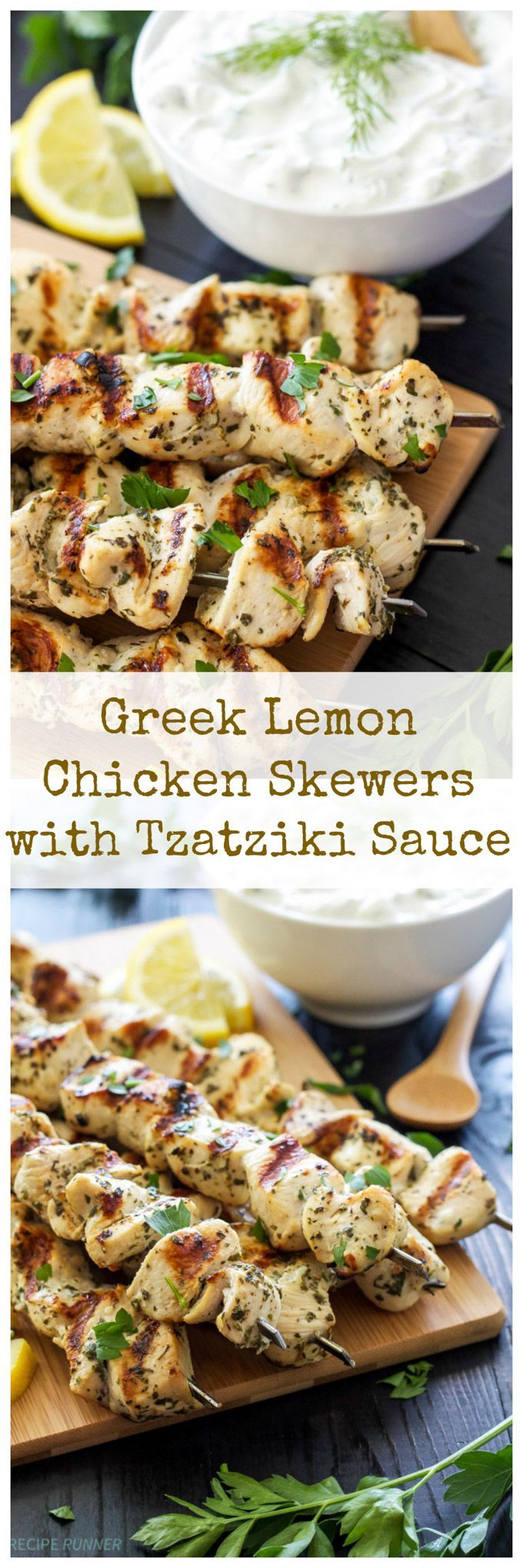 grilled chicken skewers with greek yogurt sauce