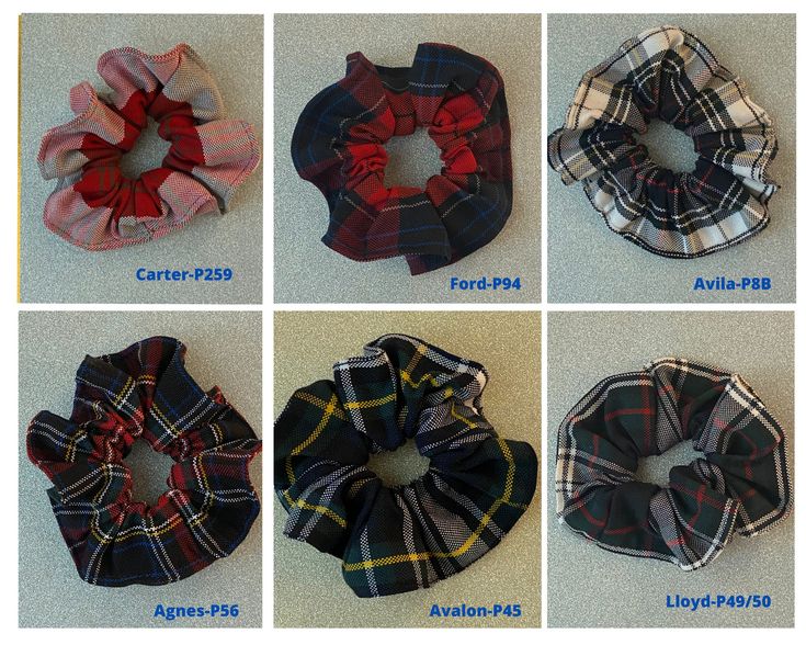 "❤️ These are soft and Stretchy Scrunchies made from school Uniform Plaid. ❤️ This uniform plaid scrunchies can be adjustable fit around your hair and wrist. ❤️ Available in 56 School Uniform Plaids in limited quantities. ❤️ Measurement: These Scrunchies are approximately 4.5\" ❤️ Great gifts for Girls who have the matching School Uniform Plaid Fabric. ❤️ Due to the handmade nature of this product, fabric pattern may vary slightly. ❤️ We offer a USPS Priority Mail shipping upgrade in our listings. Just add it to your cart if you need your order rush. Here is the link:  https://ameliasa22.etsy.com/listing/1056227178 ❤️ Check out My shop for more Matching Hair Accessories, Face Masks, Doll Dress Outfit, Dog Bandana and Teddy Bear Jumper Outfit. http://ameliasa22.etsy.com" Plaid Uniform, Plaid Backpack, Jumper Outfit, Afterschool Activities, Hair Scrunchies, Plaid Fabric, Plaid Fashion, Soft Hair, Fabric Pattern