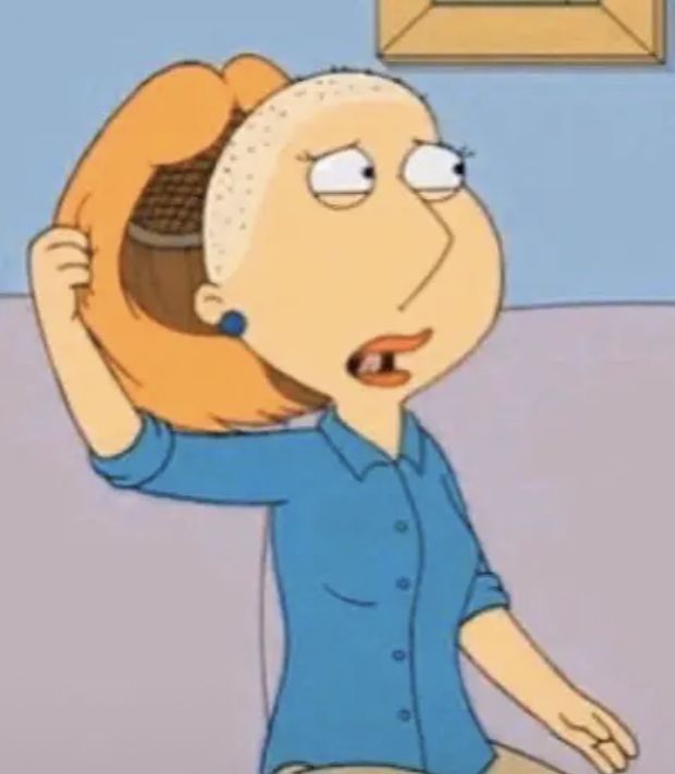 an animated image of a person holding a hair dryer on top of his head