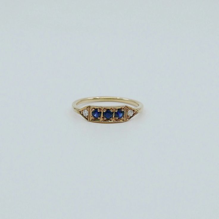 Ms. Goodbar Sapphire Ring | Mason Grace Mr Goodbar, White Gold Sapphire Ring, Vintage Inspired Rings, Alternative Engagement Ring, Future Engagement Rings, Everyday Ring, Mother Rings, Everyday Rings, Jewelry Lookbook