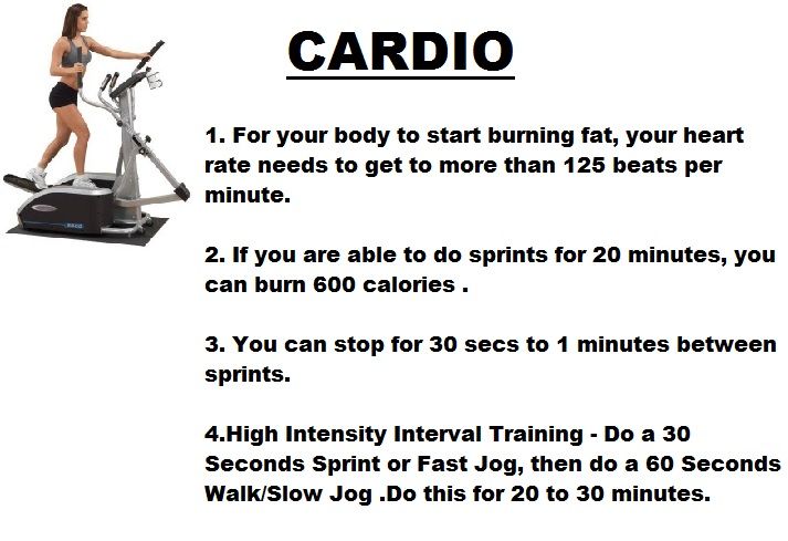 the cardio machine has instructions on how to use it and what to use it