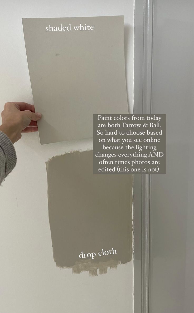 a person is painting the walls with shades of gray and white, while another hand holds a paint roller