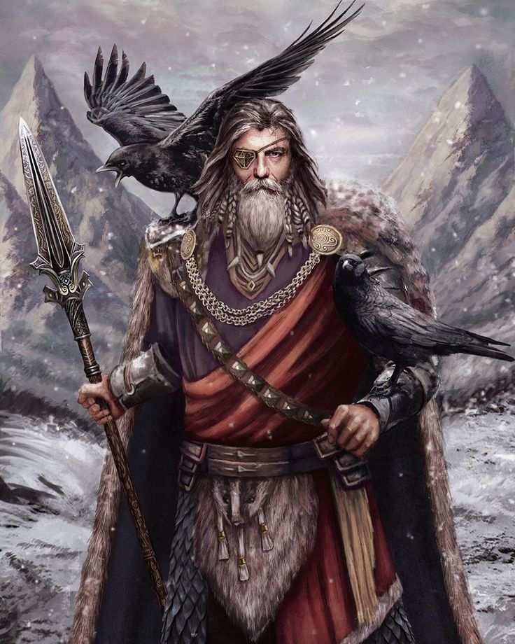 897 Likes, 3 Comments - Deviant Viking (@deviantviking) on Instagram: “Happy Odin’s day!  Follow @deviantviking (me) for other fantastic images and interesting posts.…” Valhalla Norse Mythology, Odin Art Drawings, Odin Mythology Art, Nordic Gods Art, Odin Fantasy Art, Odin Norse Mythology Art, Viking King Art, Odin Painting, Nordic Mythology Wallpaper