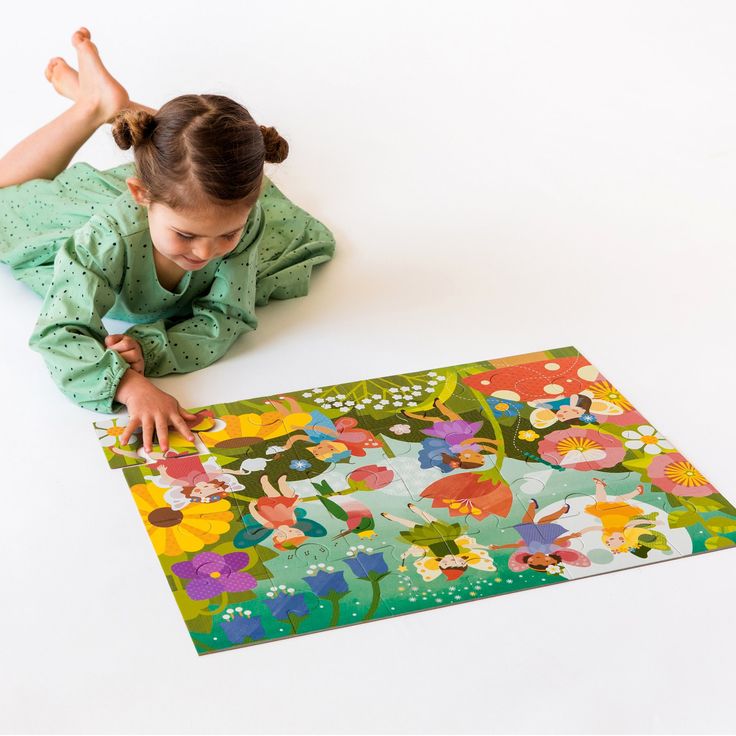 For fairy lovers everywhere this sturdy 24 piece floor puzzle features vibrant, detailed artwork with plenty of things to spot. These extra thick and chunky puzzle pieces are just right for toddlers. Contained in a perfect gift-to-go box with a soft cotton rope handle. Our floor puzzles are made from recycled cardboard and printed with vegetable inks. Our products are designed with the health of our children, and the planet in mind. * Our best-selling floor puzzles have 24 large and sturdy p... Mermaid Friends, Cardboard Puzzle, Carrying Boxes, Floor Puzzle, Kids Flooring, Detailed Artwork, Nature Baby Shower, Puzzles For Toddlers, Mermaid Lover