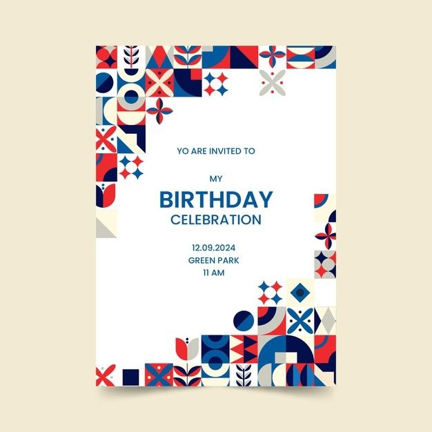 a birthday card with an abstract pattern and the words, you are married to my birthday celebration