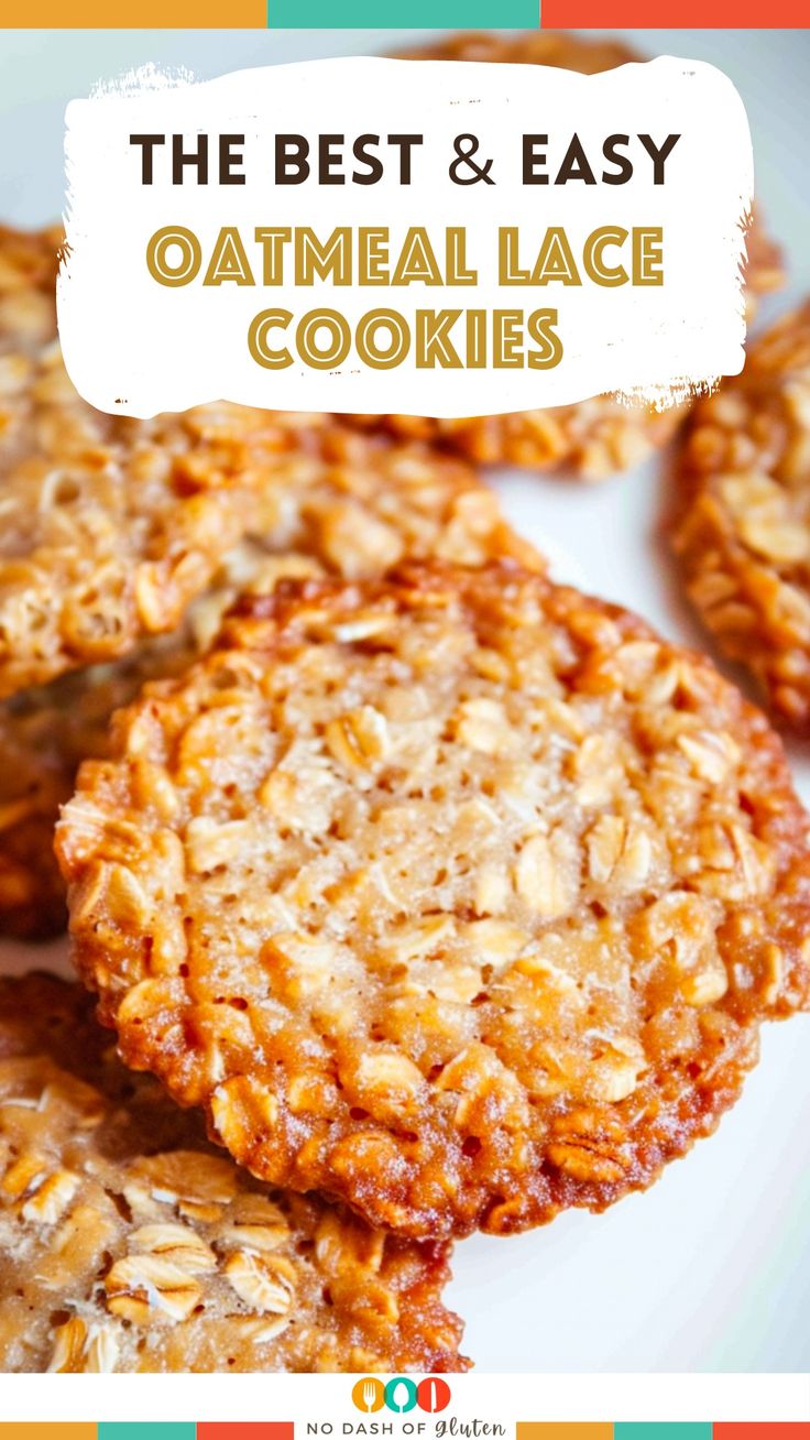 the best and easy oatmeal lace cookies are made with just 3 ingredients