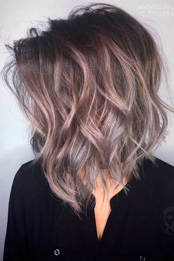 Trendy Medium Length Hairstyles for Thick Hair ★ See more: http://lovehairstyles.com/trendy-medium-length-hairstyles-for-thick-hair/ Long Bob Blonde, Brunette Hair Cuts, Hairstyles School, Beach Wave Hair, Shorthair Hairstyles, Hairstyles Men, School Hairstyles, Black Outfits, Long Hair With Bangs