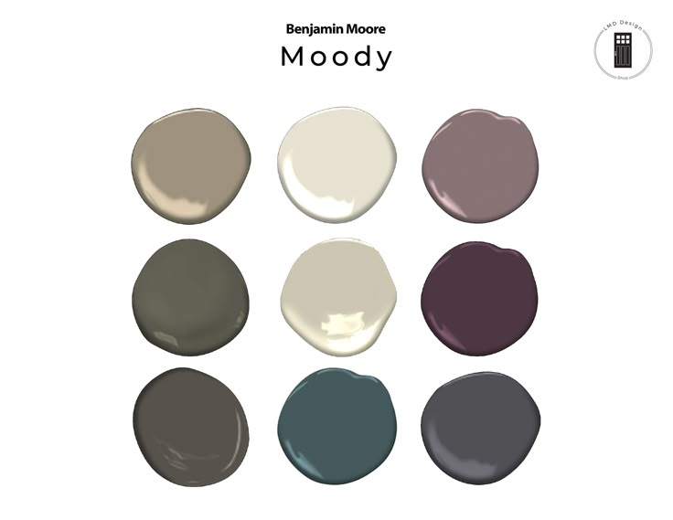 the different shades of paint for mood