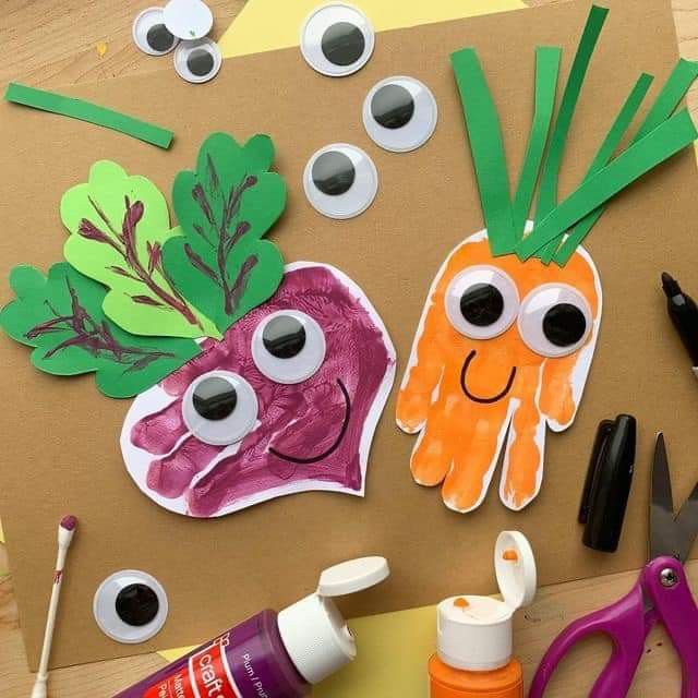 Peas In A Pod Craft Preschool, The Enormous Turnip Activities Preschool, Fine Motor Crafts For Preschoolers, Vegetable Crafts For Toddlers, The Enormous Turnip Activities, Enormous Turnip Activities, Veggie Crafts, The Enormous Turnip, Healthy Food Activities For Preschool