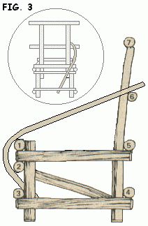 the diagram shows how to make a rocking chair