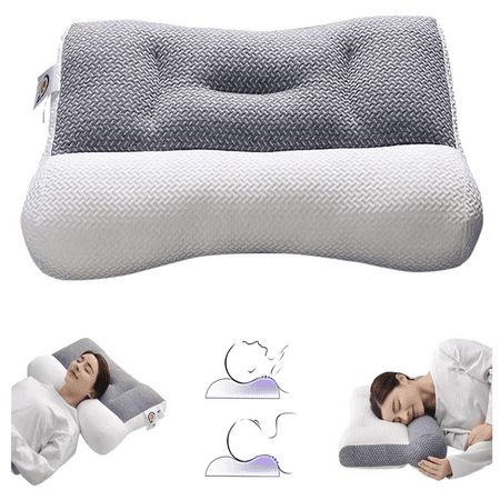 Description: Ergonomic Pillow, Adjustable Ergonomic Contour Orthopedic Bed Pillow, Memory Foam Pillow, Cervical Pillow,Orthopedic Pillow, Neck Support Pillow, Pillow for Neck Pain, Pillow for Side Sleepers,Suitable for all Sleeping Positions Feature 2023 Upgraded Super Ergonomic Pillow Compared with ordinary pillows, it is more ergonomic and adapts to the human body. Divided into multiple areas, so you can sleep comfortably in multiple positions! Ear groove design, lying on your side is also more comfortable and effectively protects your spine. Specification: Name: Ergonomic Pillow Material: 20% soybean fiber and 80% polyester fiber Two sizes: 15.7/23.6inch*18.9/29inch Pillow height 10/12cm Color: Cylindrical White, Cylindrical Gray Weight: 1KG Package includes:1PC*Ergonomic Pillow Size: 4 Neck Pain Pillow, Best Pillows For Sleeping, Utility Bed, Ergonomic Pillow, Contour Pillow, Neck Support Pillow, Orthopedic Pillow, Sleeping Pillow, Cervical Pillows