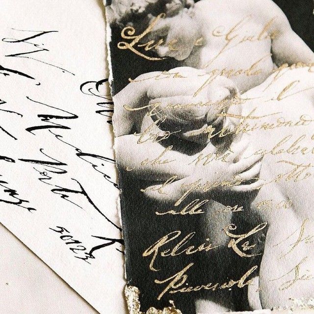 an old photo with writing on it next to a piece of paper that has been altered