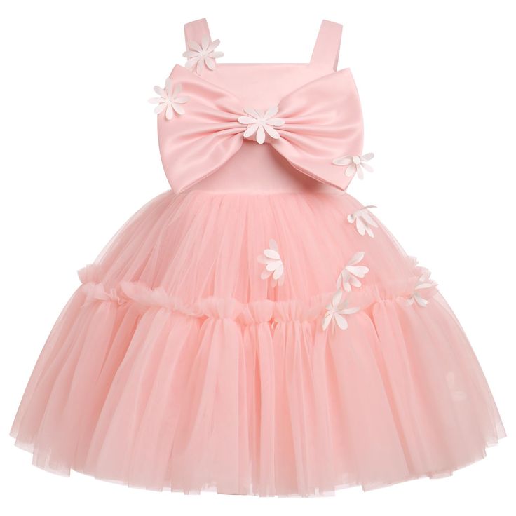 PRICES MAY VARY. NO SCRATCHY TO GIRLS SKIN - The main material of this baby girl wedding dress are polyester and cotton. Very soft tulle, breathable material, will keep your little princess comfortable all party long. Adorable infant baby girl summer dresses, summer sleeveless formal event dresses, little flower girl wedding bridesmaid dress, tutu tulle princess first / second birthday party dresses, baby christening baptism dress, blush pink flower girl dress with multi layered skirt, pink baby Blush Pink Flower Girl Dress, Toddler Tea Party, Valentine's Dress, Coquette Birthday, Pink Flower Girl Dresses, Dress Tutu, Formal Occasion Dress