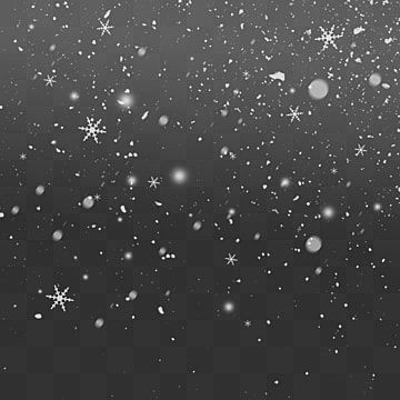 snow flakes are falling down on a black background