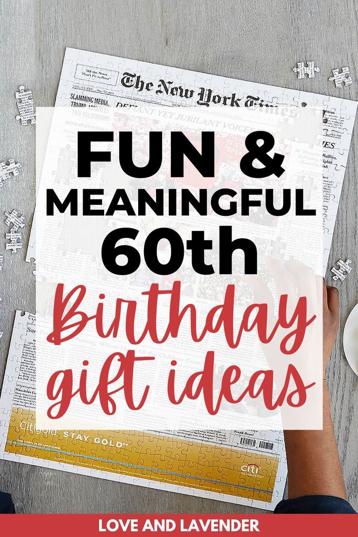 a person holding a piece of paper with the words fun and meannful 60th birthday gift