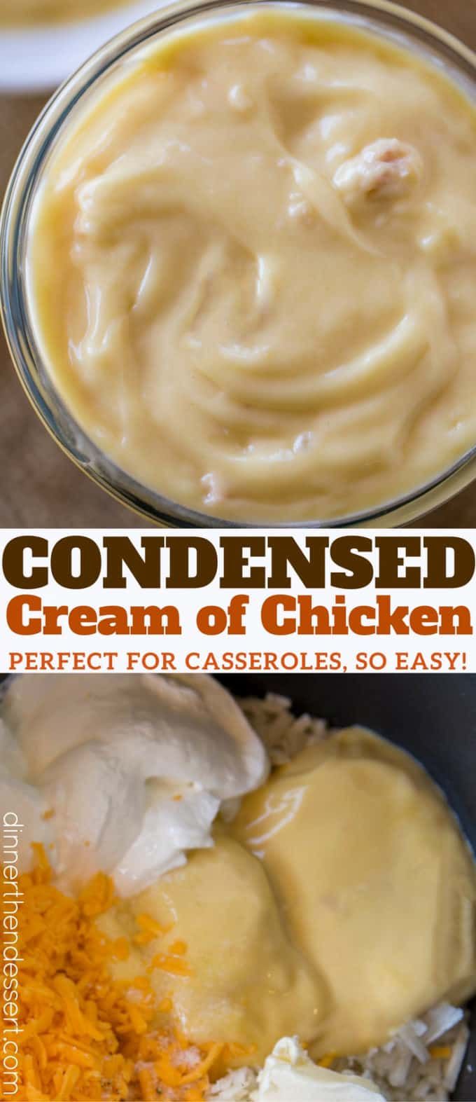 this is an image of homemade cream of chicken