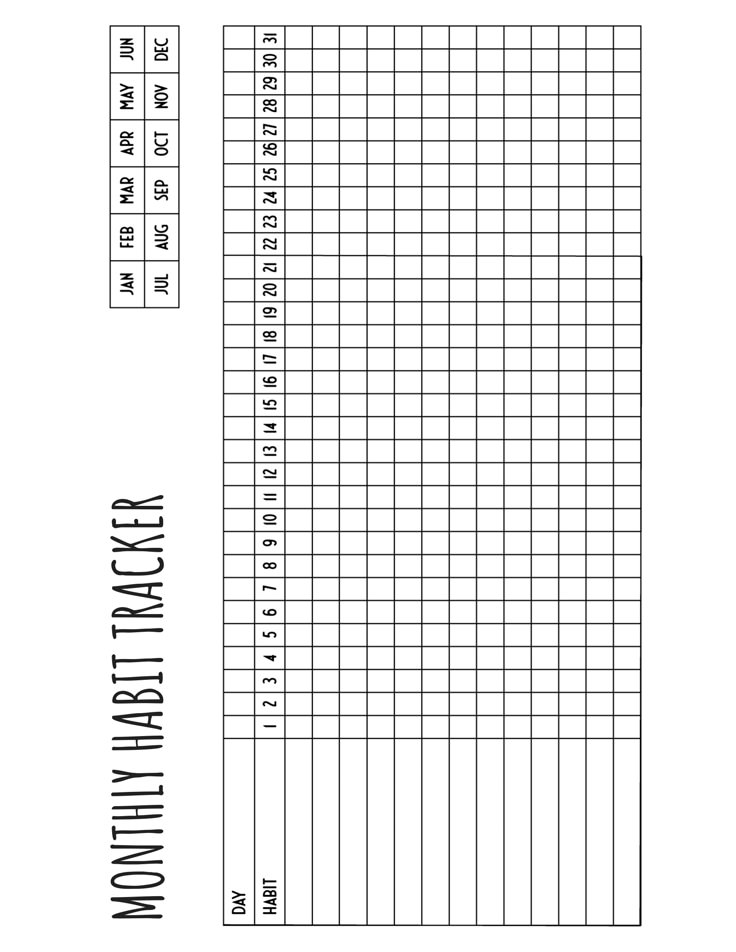 Landscape Monthly Habit Tracker New Habit Tracker, Habits Tracker Printable, Monthly Habit Tracker Printable Free, Monthly Habit Tracker Template, Habit Tracker Ideas Free Printable, Habit Tracker Bullet Journal Printable, Habit Tracker Free Printable, 2023 Habit Tracker, Circular Habit Tracker