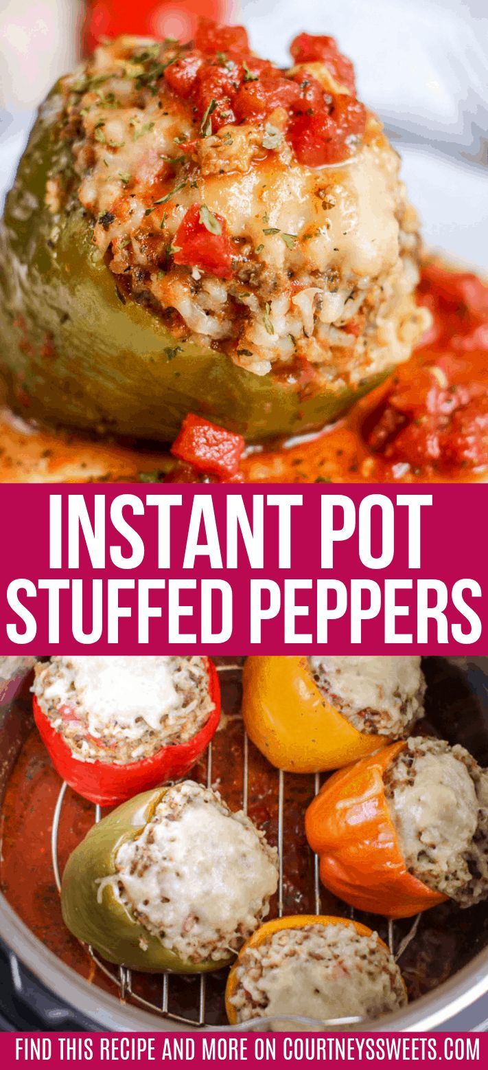 an image of stuffed peppers with text overlay