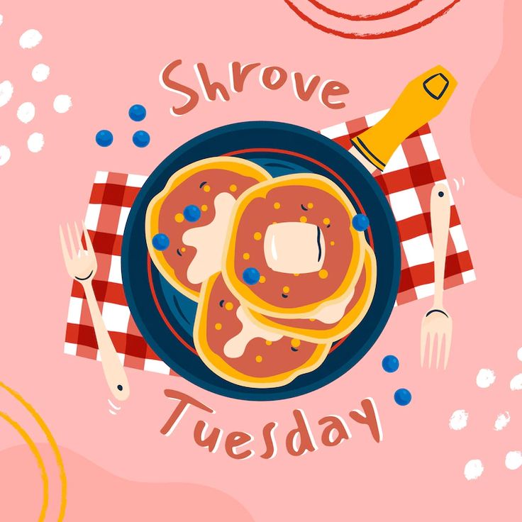 there is a plate with pancakes on it and the words above it reads, shrew tuesday