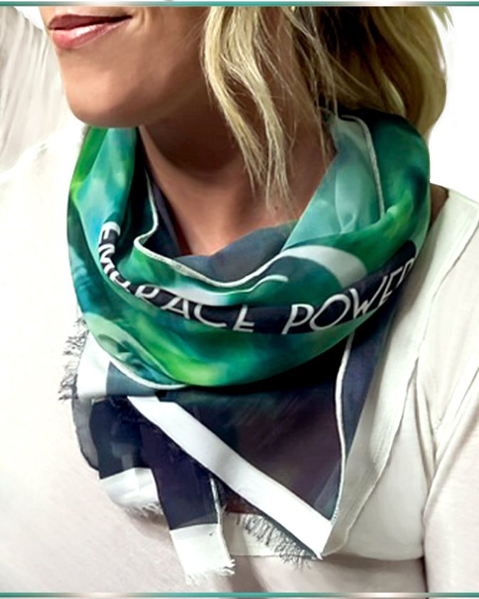 Introducing our Kapdosha Scarf – a soft, flowy, and semi-transparent accessory that transcends conventional fashion. Discover the allure of our sublimation-printed Kapdosha Scarves, each featuring abstract art that serves as a perfect complement to your wardrobe. These scarves are more than mere accessories; they are canvases of expression, reflecting our guiding motto, "Wear Values & Embrace Power." Immerse yourself in the symbolism of nature, as the design of these scarves represents the lush, green environment that surrounds us – an environment crucial to our existence. The shades of green are drawn from our signature video introducing Beatta J Collection as a sustainable, innovative, and fashion-forward brand with a mission. The variety of light and dark hues in the green and blue tone Green Environment, Blue Tone, Blue Tones, Lush Green, Green And Blue, Semi Transparent, Shades Of Green, Light In The Dark, Sublimation Printing