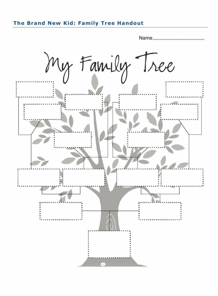 the family tree is shown in this printable template for children's books and crafts