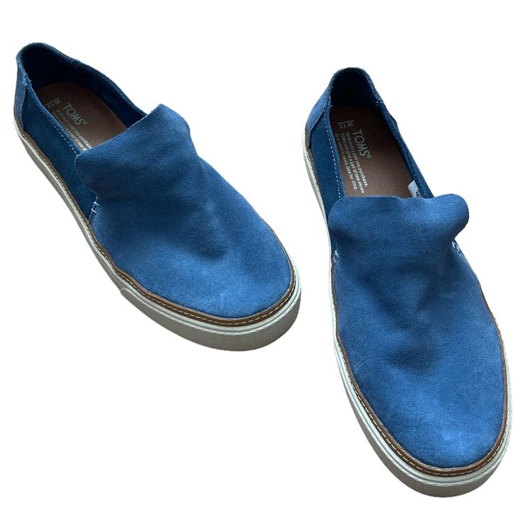 Nwot Toms Women’s Sunset Infinity Blue Oceana Suede Slip On Loafer Size 12 The Sunset Is One Of Our Newest Slip-Ons, And It Might Be One Of Our Favorites (Don’t Tell The Others). A Lot Of The Elements Will Look Familiar To A Long-Time Toms Fanthe Cupsole, The Rope Detail, The Deconstructed Upperbut The Way We’ve Combined Them Is Totally Fresh. It Feels Beachy But A Touch Edgier Than An All-Out Espadrille." Blue Suede Upper Cushioned Insole Custom-Molded Rubber Cupsole Nonsmoking Home Beach Casua Blue Leather Closed Toe Slip-ons, Blue Low-top Leather Slip-ons, Blue Leather Low-top Loafers, Blue Low-top Leather Loafers, Blue Closed Toe Slip-ons, Blue Slip-ons With Round Toe, Blue Closed Toe Slip-ons With Leather Sole, Casual Blue Loafers With Round Toe, Blue Cushioned Slip-ons With Round Toe