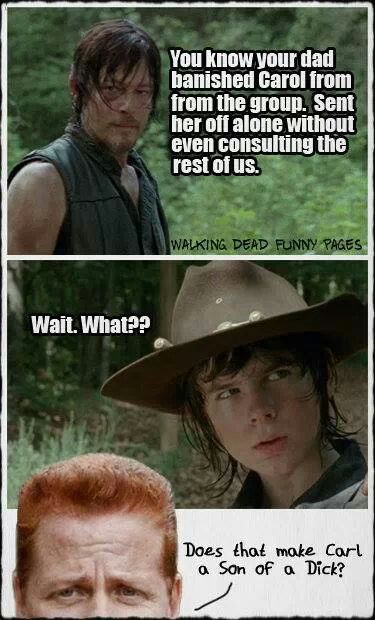 the walking dead meme is shown in three different ways, including one with red hair and