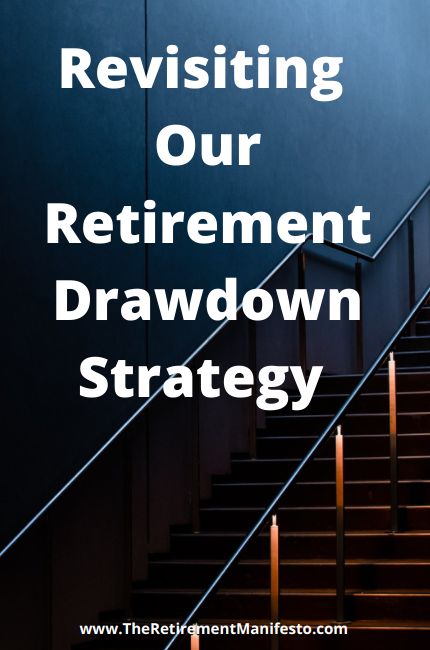 stairs with the words revisiting our retirement drawdown strategy