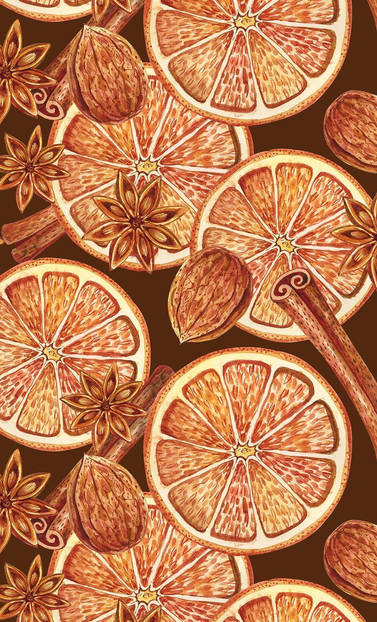 an orange is shown on a brown background