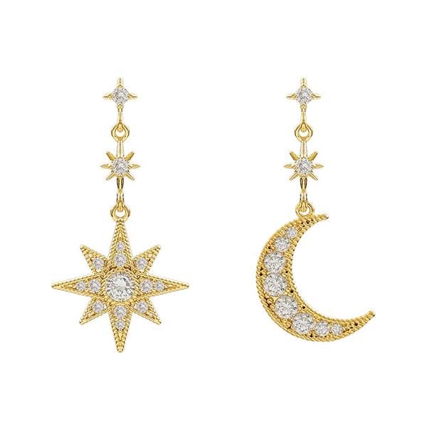 Celestial – Pineal Vision Jewelry Jewelry Affordable, Celestial Crystal, Feminine Earrings, Moon And Star Earrings, Wedding Earrings Drop, Asymmetrical Earrings, Crystal Stars, Star Moon, Dangly Earrings