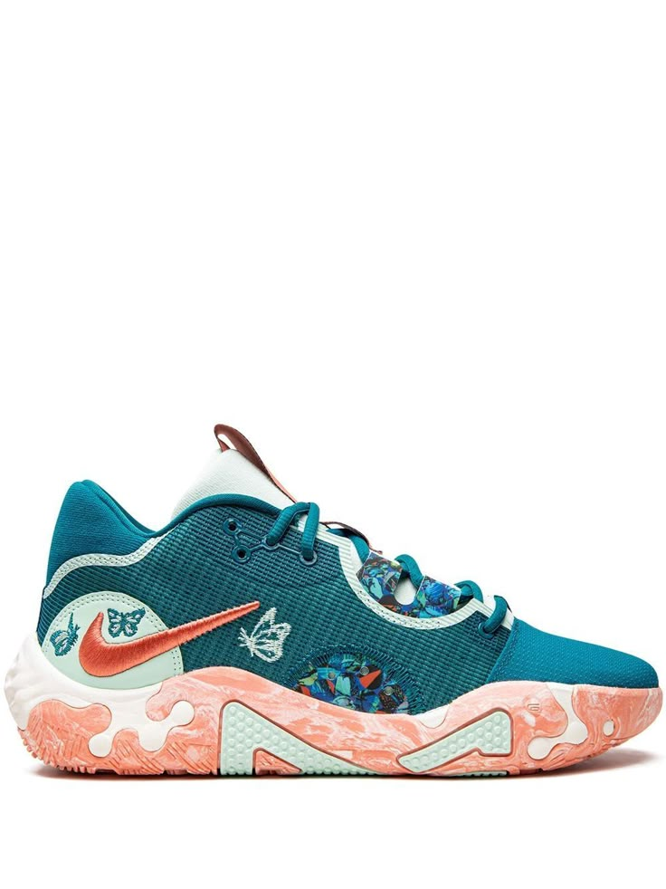 Find NIKE Pg 6 Nrg Valentine's Day Sneakers on Editorialist. blue/aqua green signature Swoosh logo detail embroidered motif round toe front lace-up fastening pull-tab at the tongue branded insole rubber sole These styles are supplied by a premium sneaker marketplace. Stocking only the most sought-after footwear, they source and curate some of the most hard to find sneakers from around the world. Spongebob Basketball Shoes, Colorful Basketball Shoes Nike, Pg 6 Shoes, Nike Basketball Shoes Womens, Colorful Basketball Shoes, Cute Volleyball Shoes, Cute Basketball Shoes, Colorful Volleyball Shoes, Volleyball Shoes Womens