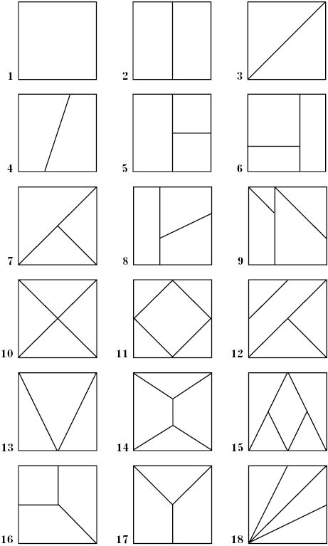 how to draw lines in the shape of squares and rectangles with pictures below