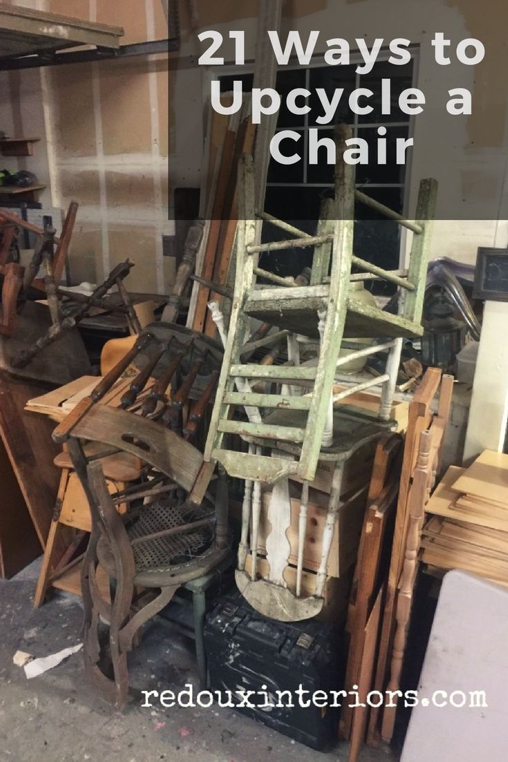 an old chair with the words 21 ways to upcycle a chair