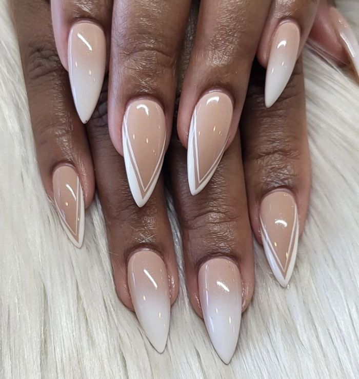 Pointy Nails, Nude Nail, Stiletto Nails Designs, Nail Swag, Bridal Nails, Nail Arts, French Tip Nails, Stiletto Nails, Perfect Nails