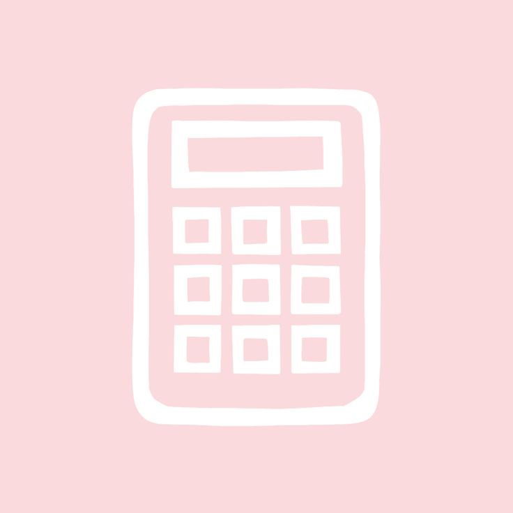 a white calculator on a pink background