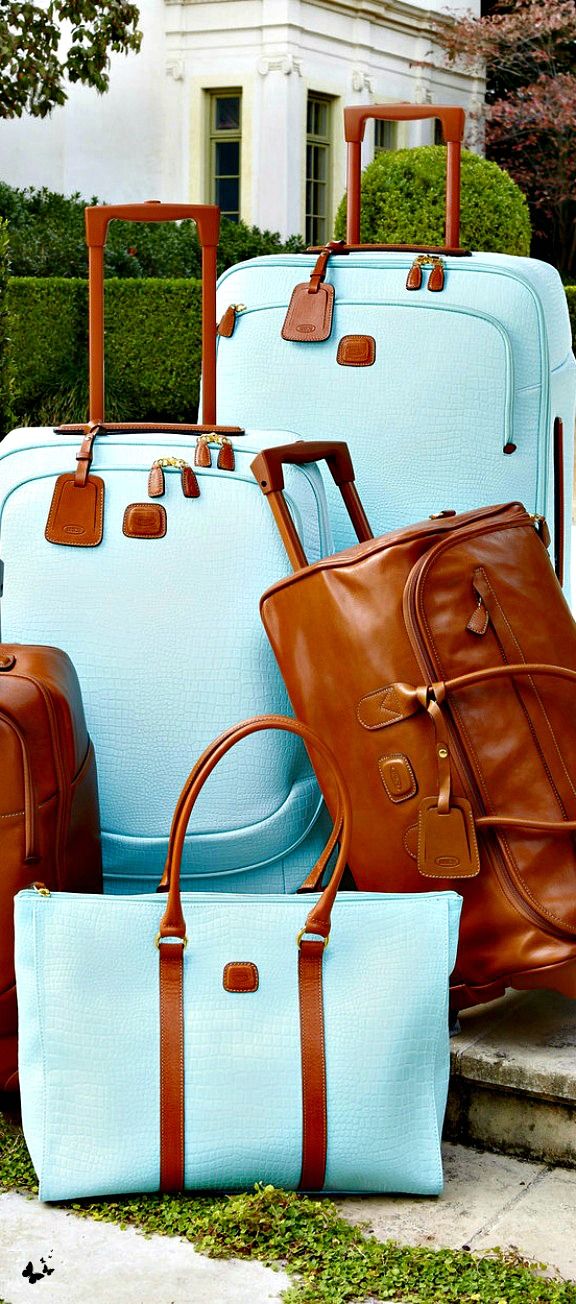 Bric's "Esmeralda" Luggage Collection Matching Luggage Sets, Big Luggage, Blue Luggage, Travel Luggage Set, Small Luggage, Luggage Sets, Henri Bendel, Travel In Style, Suitcases