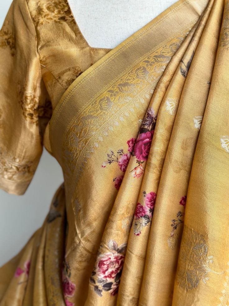 Munga silk saree with blouse blouse size 38-42 Festive Cotton Silk Pre-draped Saree, Anarkali Silk Pre-draped Saree For Navratri, Festival Cotton Silk Pre-draped Saree With Unstitched Blouse, Designer Anarkali Style Pre-draped Saree, Pre-draped Raw Silk Saree, Gold Silk Pre-draped Saree, Transitional Pre-draped Gold Silk Saree, Silk Blouse With Dupatta In Traditional Drape, Fitted Gold Art Silk Saree