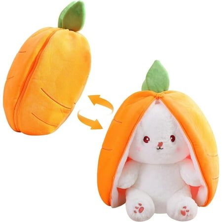 a stuffed animal with a carrot on it's back