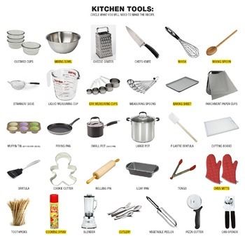 an image of kitchen tools poster