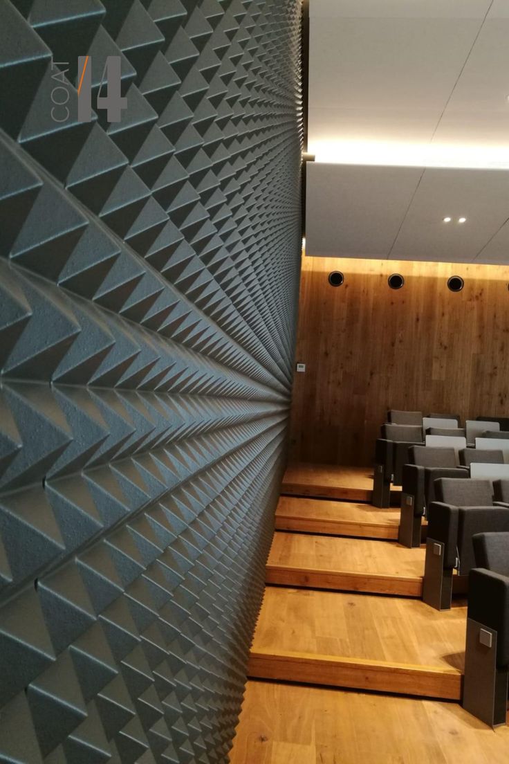 Wallpanel Wallstix Pyramid made out of coated foam COAT14. Acoustic solution for any space! Foam Furniture, Snooker Room, Acoustic Foam, Acoustic Solutions, Stud Walls, Acoustic Panels, Wall Panels, Pyramid, Room Divider