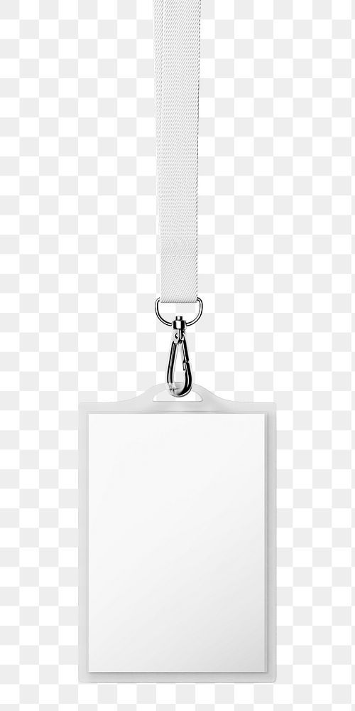 a white blank sign hanging from a metal hook on a wall, with a clipping for