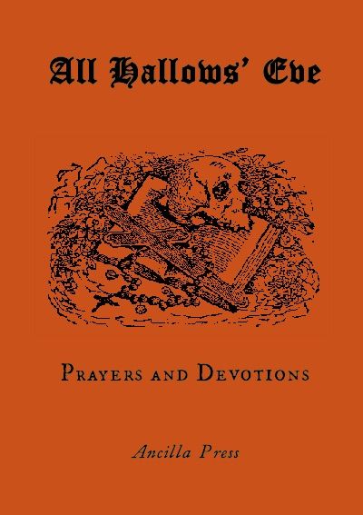 an orange book cover with the title, all hallows'eye prayer and devitions